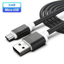 Micro-USB Charging Cable for PS4 Controller Black 3m