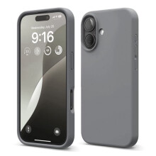 iPhone 16 silicone case grey