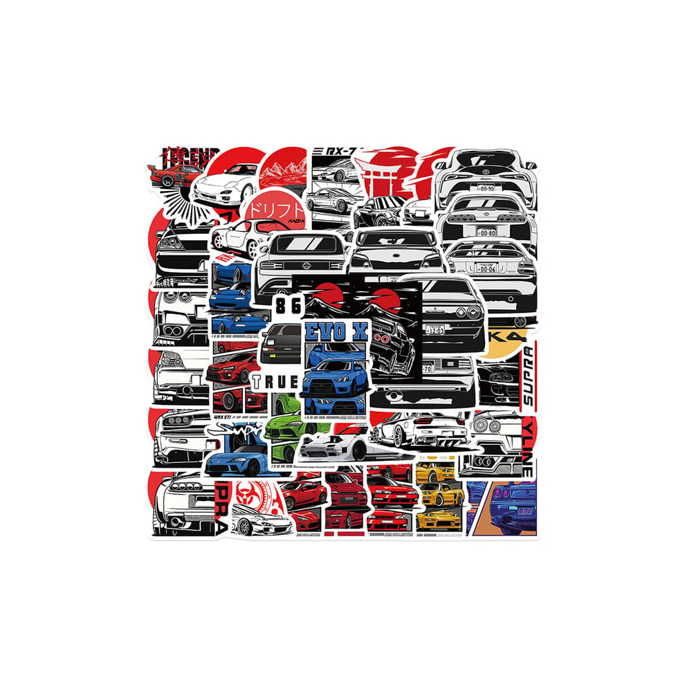 Jdm Retrofit Racing Car Graffiti Stickers 50Pcs 962125269321