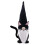 Sort kat julemandsgnome Halloween-dekoration 1 stk. 1