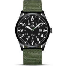 Men's Military Field Watch Quartz Waterproof with Date