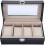 Watch Box for 4 Watches Black with White Stitching 1