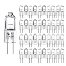 10 darabos G4 halogénizzók 20W 12V - Meleg fehér