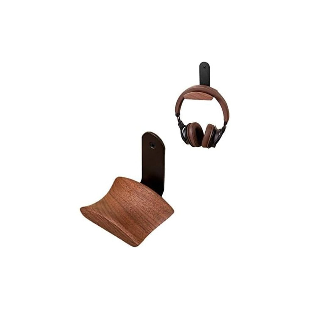 Headphone Stand Walnut Wall-Mounted For Studio Gaming 962125267587
