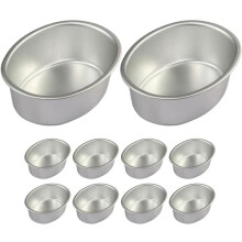 Mini oval aluminum cheesecake molds 10 pcs