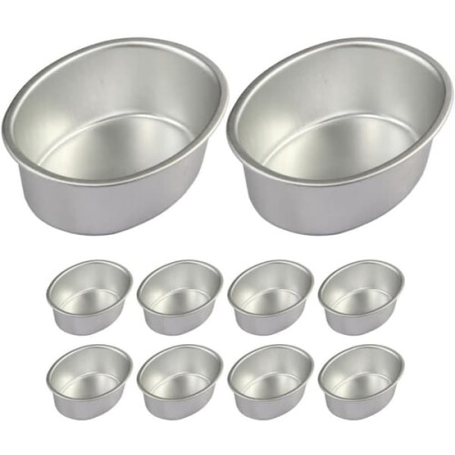 Mini oval aluminum cheesecake molds 10 pcs