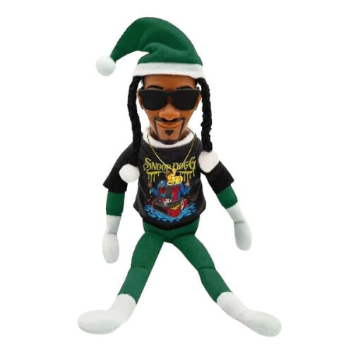 Papai Noel de pelúcia, estilo hip hop, preto, 3 metros (118 polegadas)