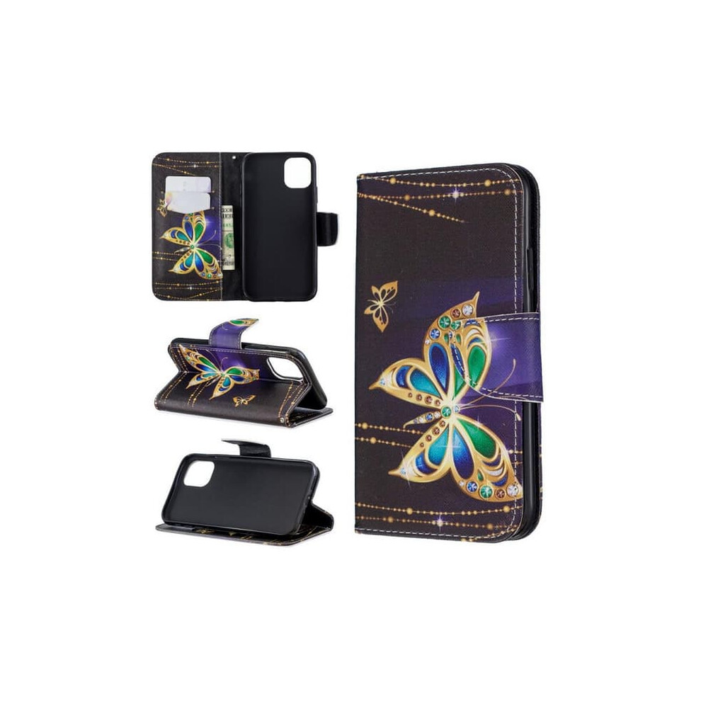 Iphone 14 Wallet Case Butterfly Design Gold 962125815177
