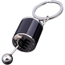 Metallic Fidget Keychain Car with 6-Gear Racing Design
