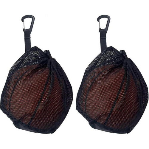 Soccer Ball Net with Drawstring Foldable 2-Pack