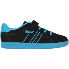 (12 UK Child, Black/Blue) Lonsdale Childrens/Kids Oval Trainers