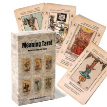 Tarot Cards for Beginners with Keywords and Antiqued Design