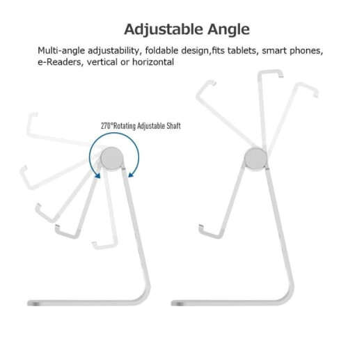 Mobile Desk Holder 270 Adjustable Silver 2
