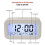 (black) New Digital LED Large Display Snooze Alarm Clock Night Light Thermometer 2
