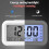 (black) New Digital LED Large Display Snooze Alarm Clock Night Light Thermometer 5
