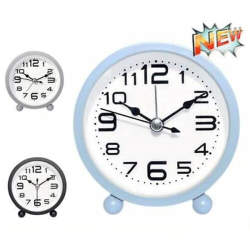 Metal Silent Alarm Clock with Large Numbers 1 Pack