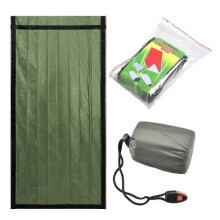 Outdoor Emergency Sleeping Bag Green Reusable 1 Pack