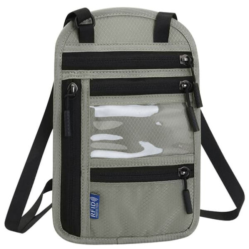 Travel Wallet RFID Protected Grey