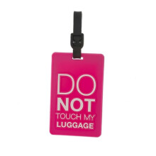 Pink luggage address tag Do Not Touch 1 piece