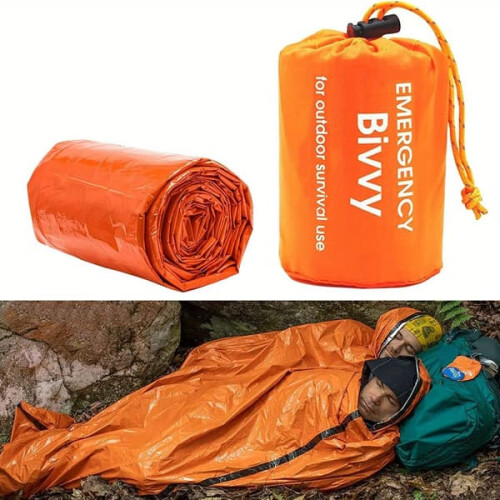 PE insulated sleeping bag orange 1 or 2 pcs