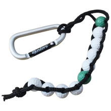 Pearl-shaped golf stroke counter black white green