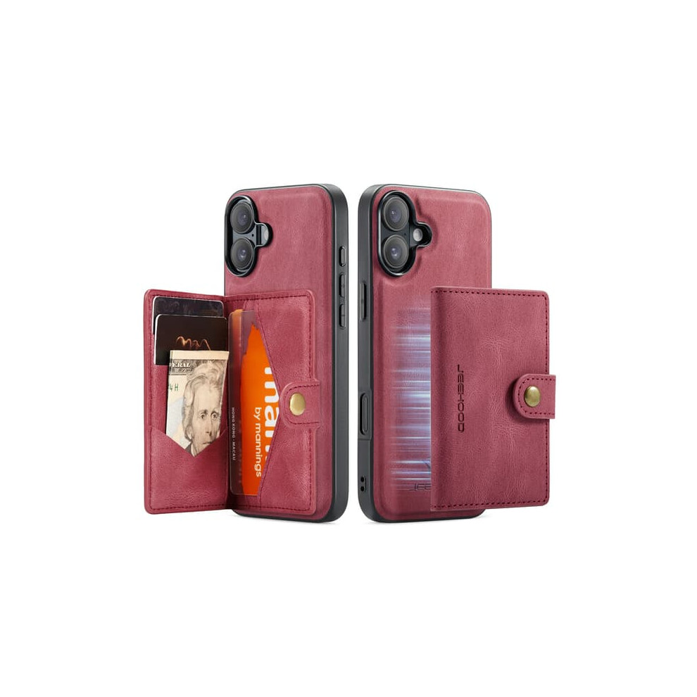 Iphone 16 Plus Magnetic Card Slot Case Red 962029579151