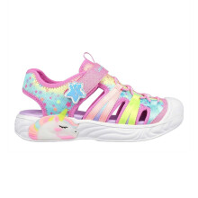 (2 UK Child, Pink) Skechers Toddler Unicorn Synthetic Sandals