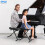 Pyle adjustable padded keyboard bench with 4 non-slip feet 6