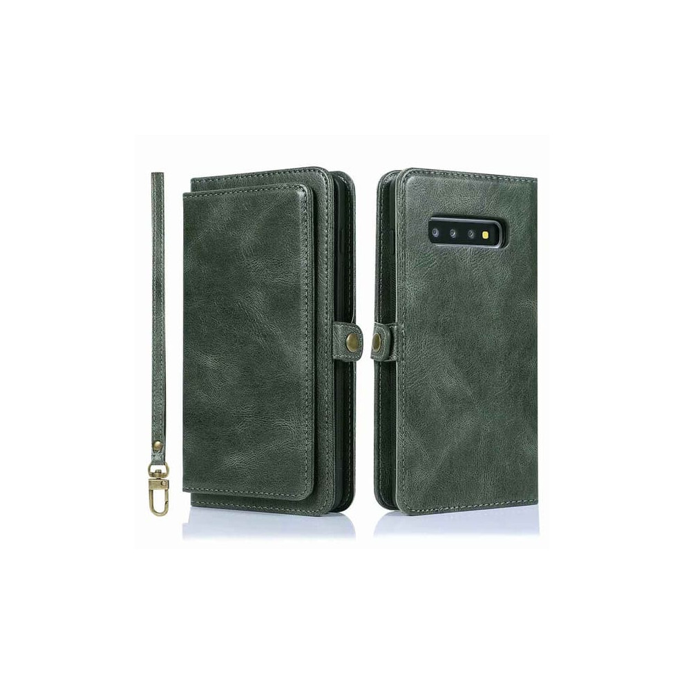 Double Wallet Case For Samsung Galaxy S10 Dark Green 962029566564