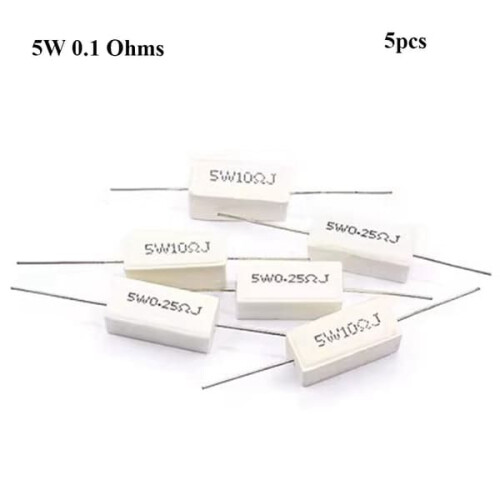 Cement Resistor 0.1 Ohm 5W 5 pcs