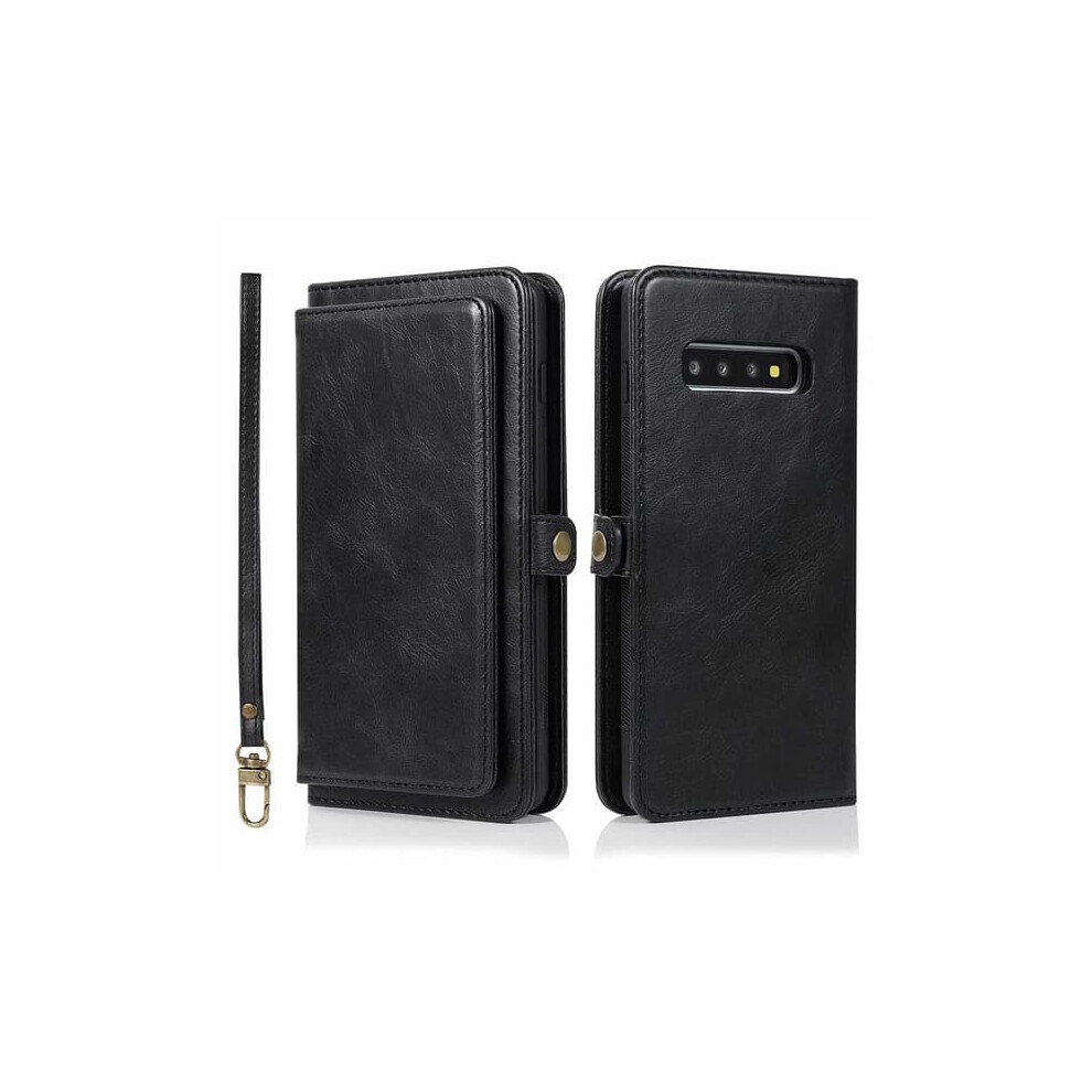 Double Wallet Case For Samsung Galaxy S10 Black 962029566533