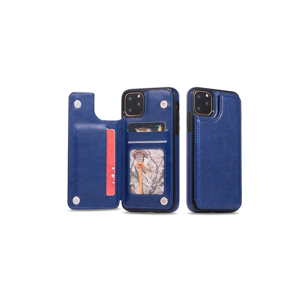 Iphone 11 Dark Shockproof Case With Card Slot Blue 962029246596