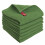 Torchons de cuisine en coton gaufré, vert olive, lot de 6 1