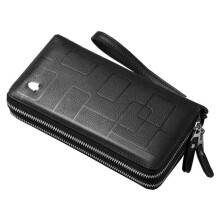 Τσάντα Her Clutch Bag από γνήσιο δέρμα, πορτοφόλι με φερμουάρ, μακρύ πορτοφόλι