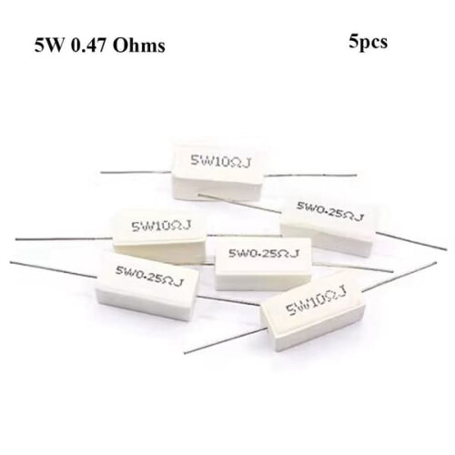 Cement Resistor 0.47 Ohm 5W 5 pcs