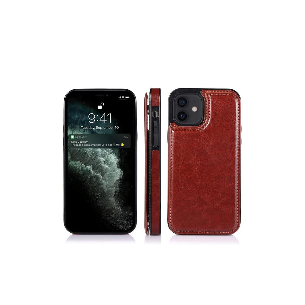 Nkobee Iphone 12 Mini Cover With Card Compartment Brown 962029591252