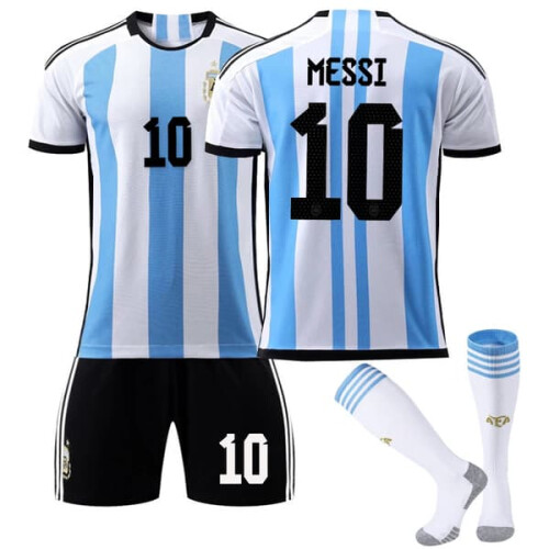 Argentina World Cup jersey set Messi 10 size XS