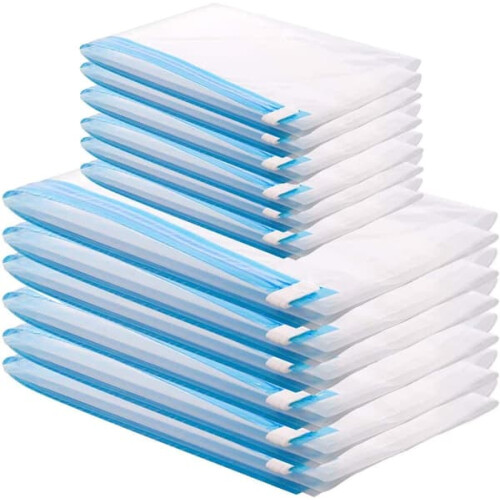 Sacchetti sottovuoto riutilizzabili, 12 pezzi, 60x40 cm e 50x35 cm.