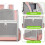 Foldable Mesh Pet Backpack with Metal Frame for Dogs and 3