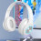Jacenvly Bluetooth headphones wireless foldable with LED 6