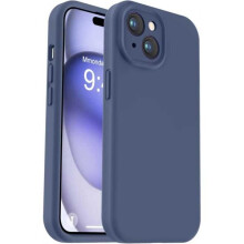 Ag luí le Cás Rubairithe iPhone13 le Cosaint Ceamara Leachtach V2 - Gorm Cabhlaigh