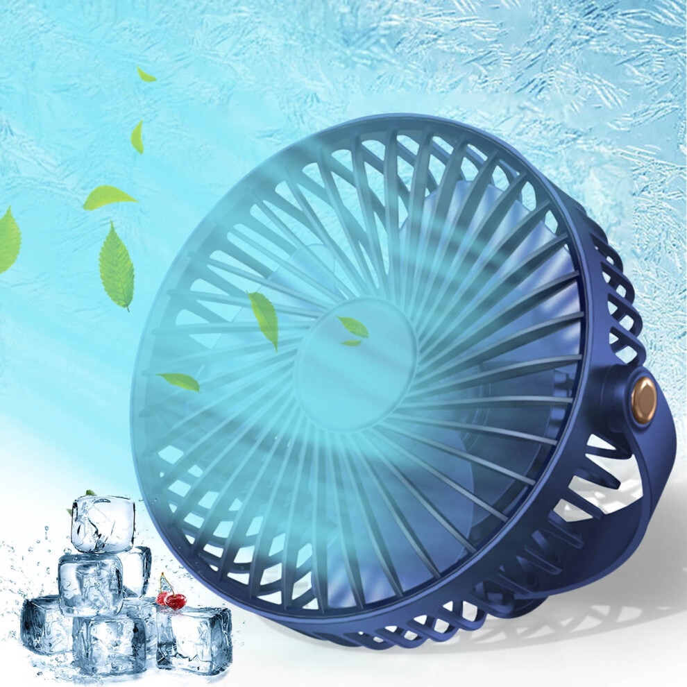 Ozmmyan Portable Mini Fan With Night Light, 5 Speeds, 360 971050052304