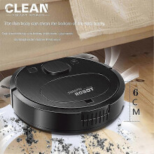 (White) Robot Vacuum Cleaner Sweep And Wet Mopping Wireless Floor Cleaning Machine USB Recharge Sweeping Robot