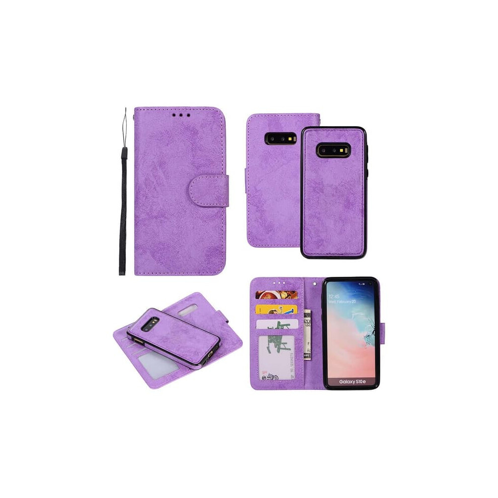 Lemans Wallet Case For Samsung Galaxy S10e Purple 962029571308