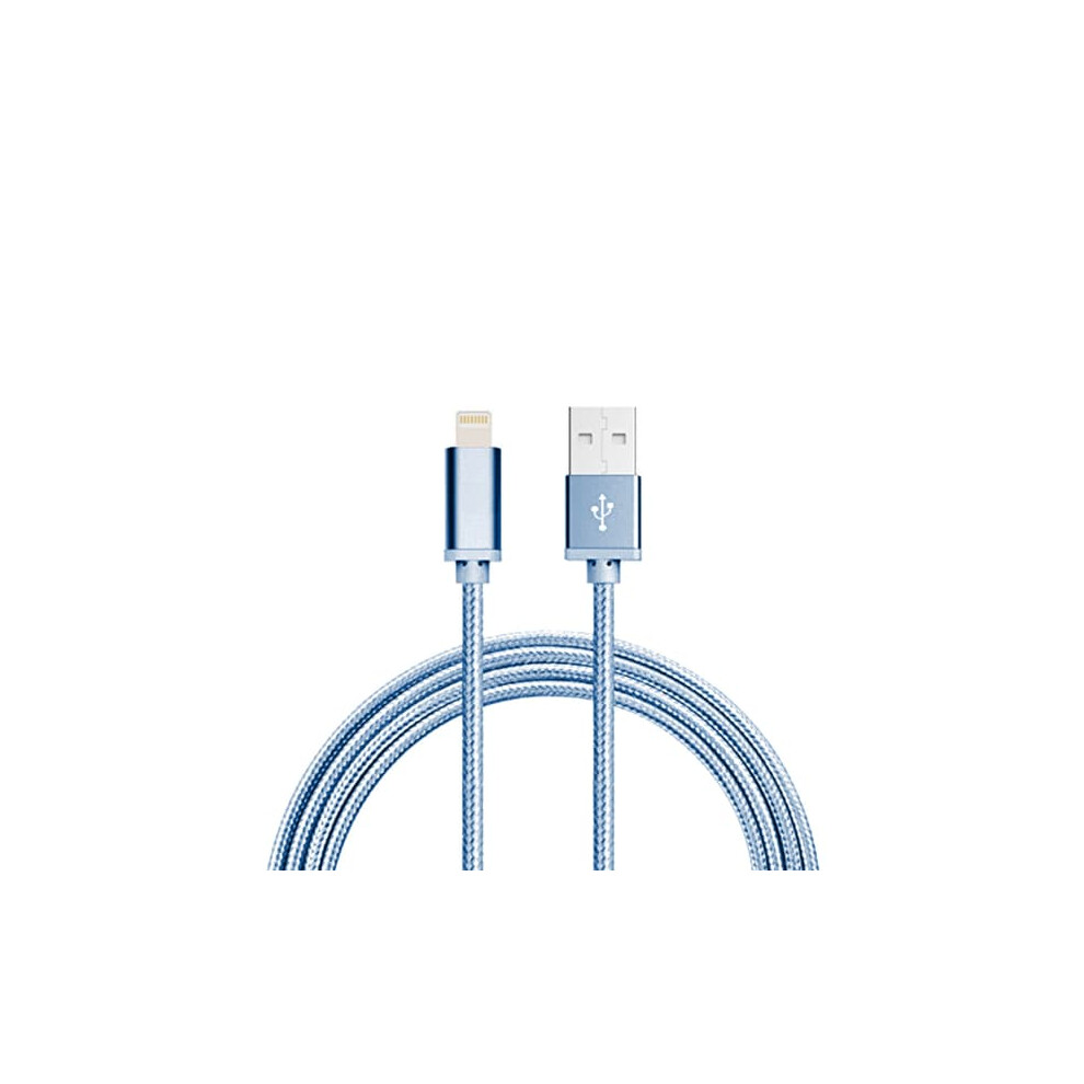 Iphone Charger Cable Nylon 2M Quick Charge Blue 962029567325