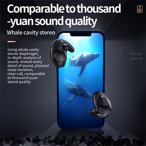 Bluetooth-headset med digital display, trådlösa hörlurar 5.0 2