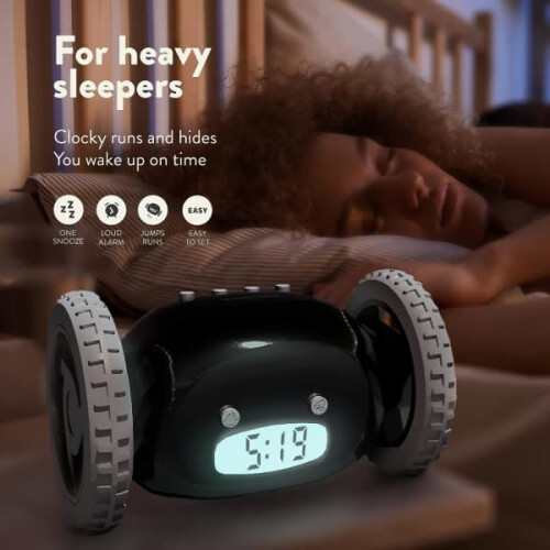 Rolling Alarm Clock Extra Loud for Heavy Sleepers 1