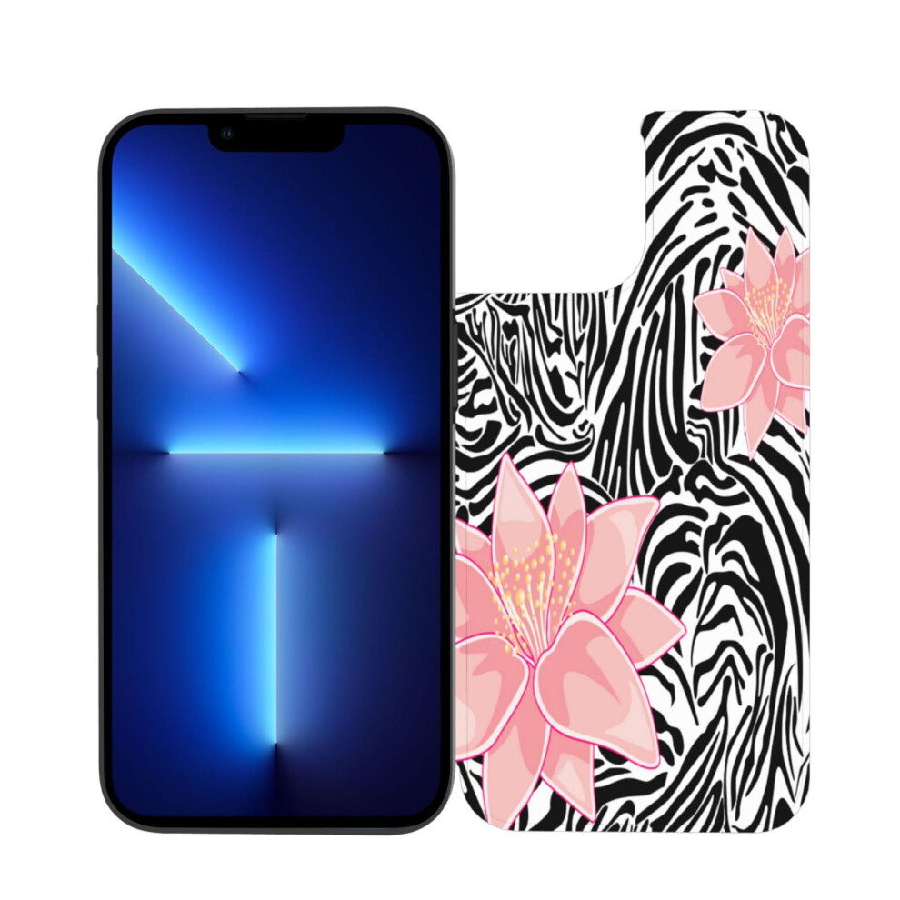 Zebra Print Leather Flip Case For Iphone 13 Dual Camera 971050055589