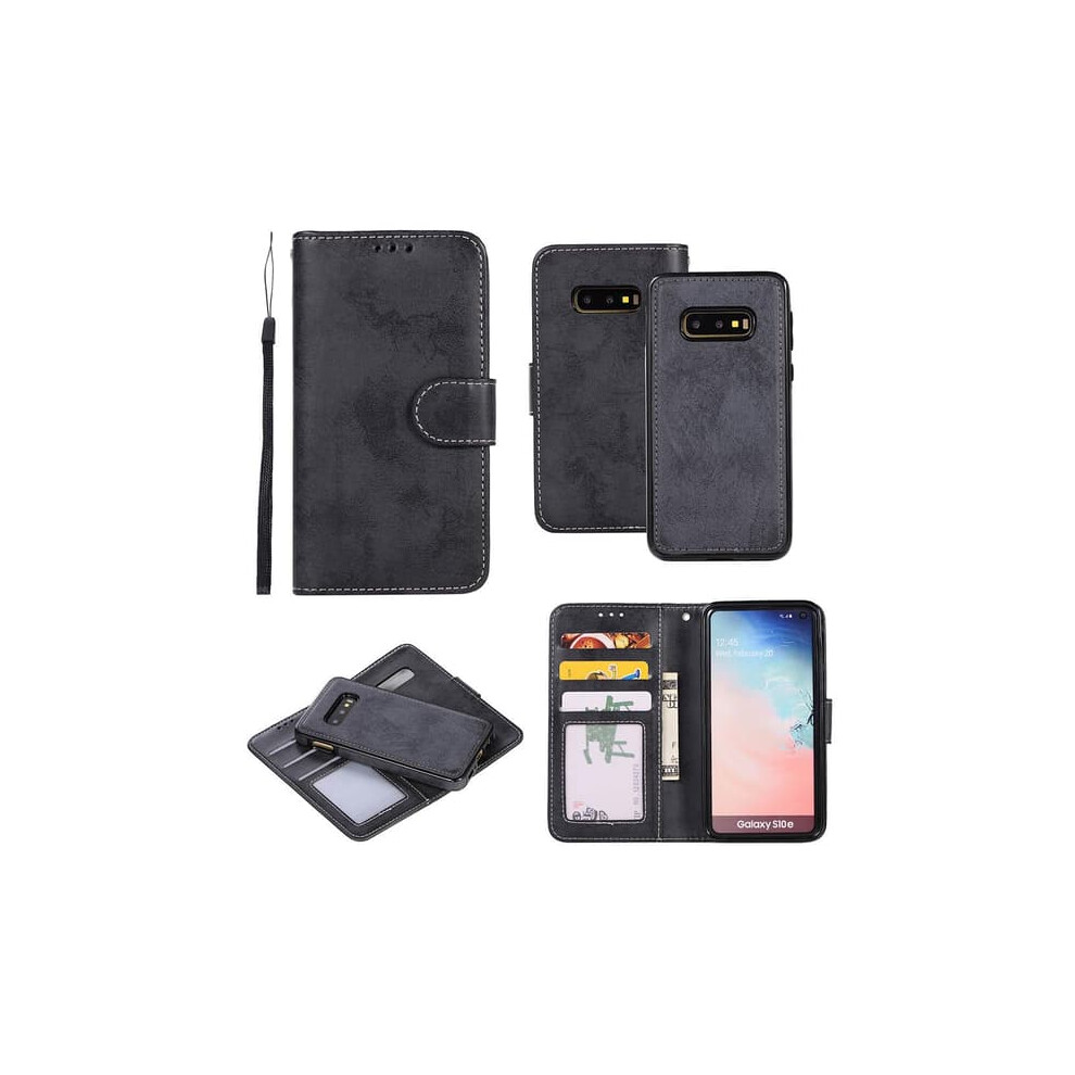 Lemans Wallet Case For Samsung Galaxy S10e Black 962029571490