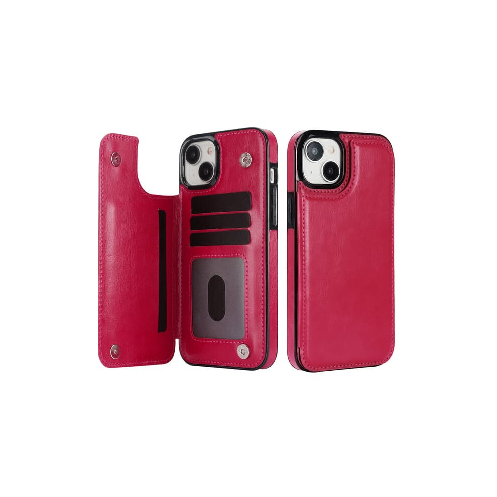 Iphone 15 Leather Case With 3 Card Slots Pink 962029592969